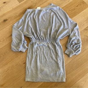 Free People Beach Last Call Mini Dress in Gray